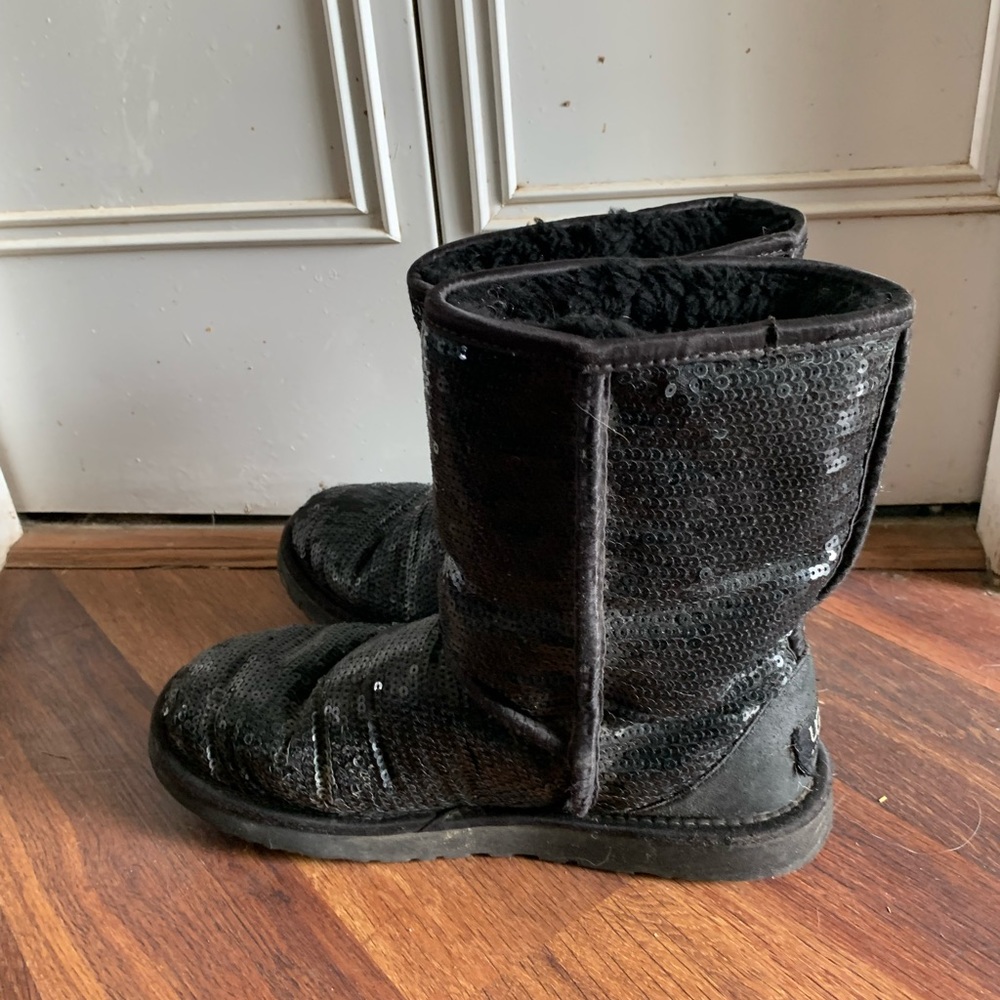 Ugg Short Black Sequin Boots